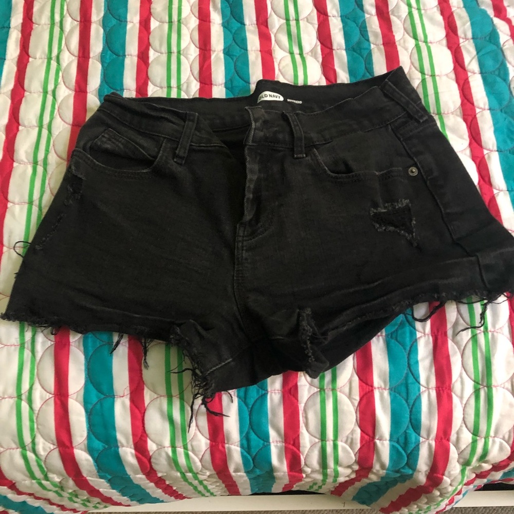 Black shorts boyfriend shorts
